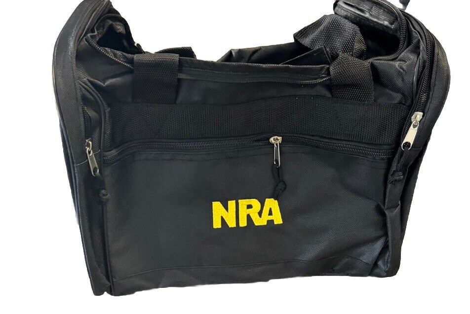 NRA Black Duffle Bag Overnight Travel Weekend Gym Bag Duffel