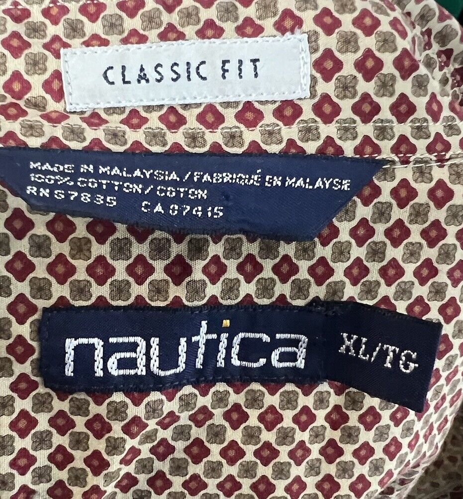 Nautica Mens Shirt Size XL Casual Long Sleeve