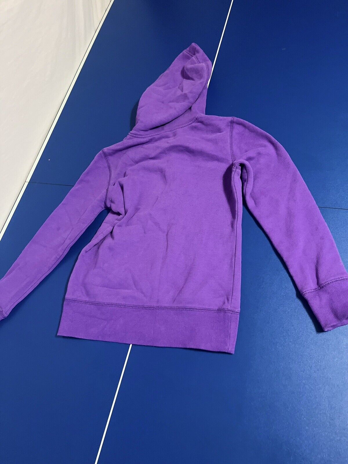 Champion Girls Hoodie, Purple, Girls Size Medium, Gray Inside, Zip Up With Pocke
