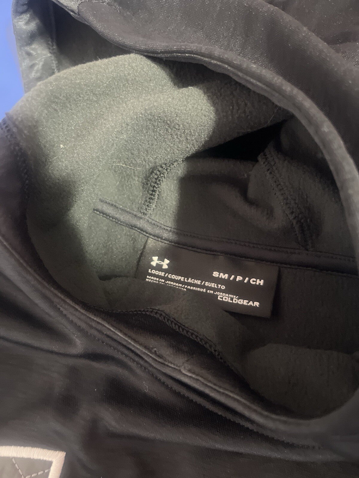 Under Armour Sweatshirt Mens Small Gray Sweater Hoodie Cold Gear Lightweight