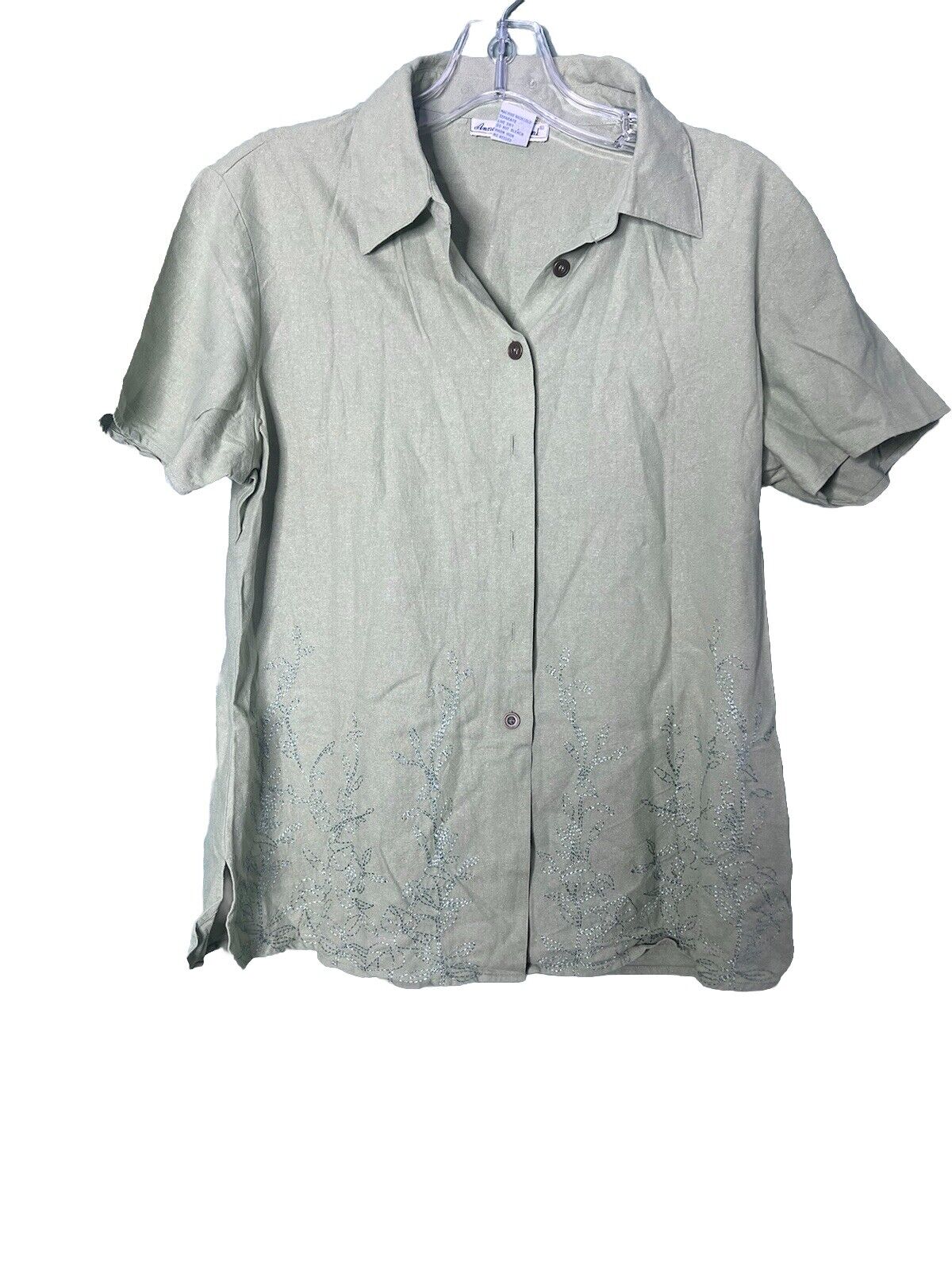 Anne and Frank Womens Long Sleeve Button Down Size M