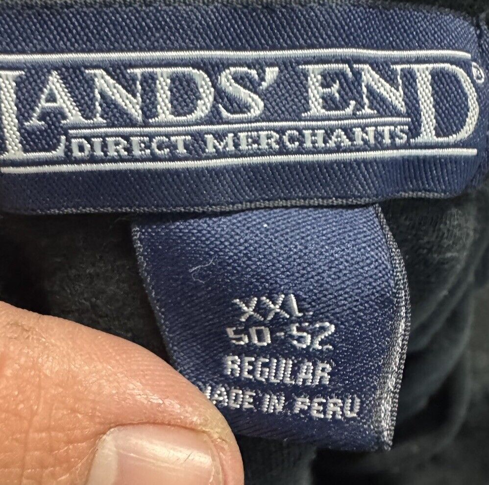 Lands End Mens Polo Sz 2XL Cotton Blend