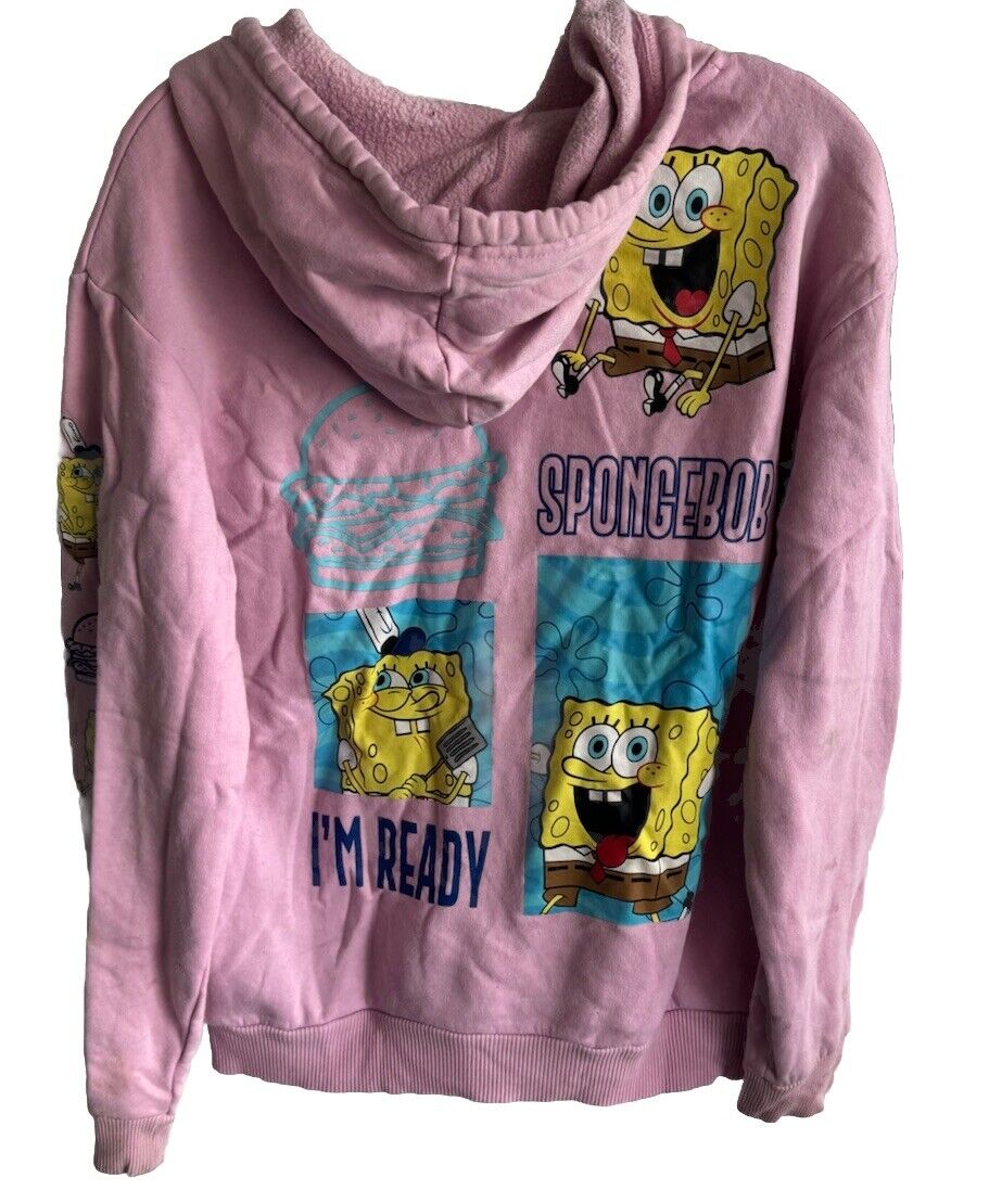 Nickelodeon Spongebob Squarepants Pullover Hoodie Size Medium