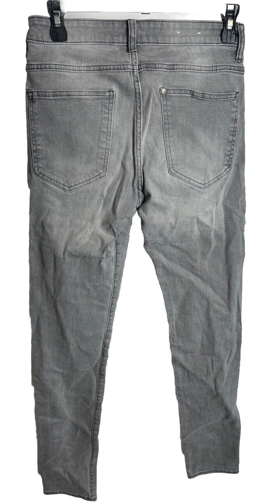 &Denim by H&M Jeans Womens Size 28/32 Skinny Low Waist Black Denim Destroyed