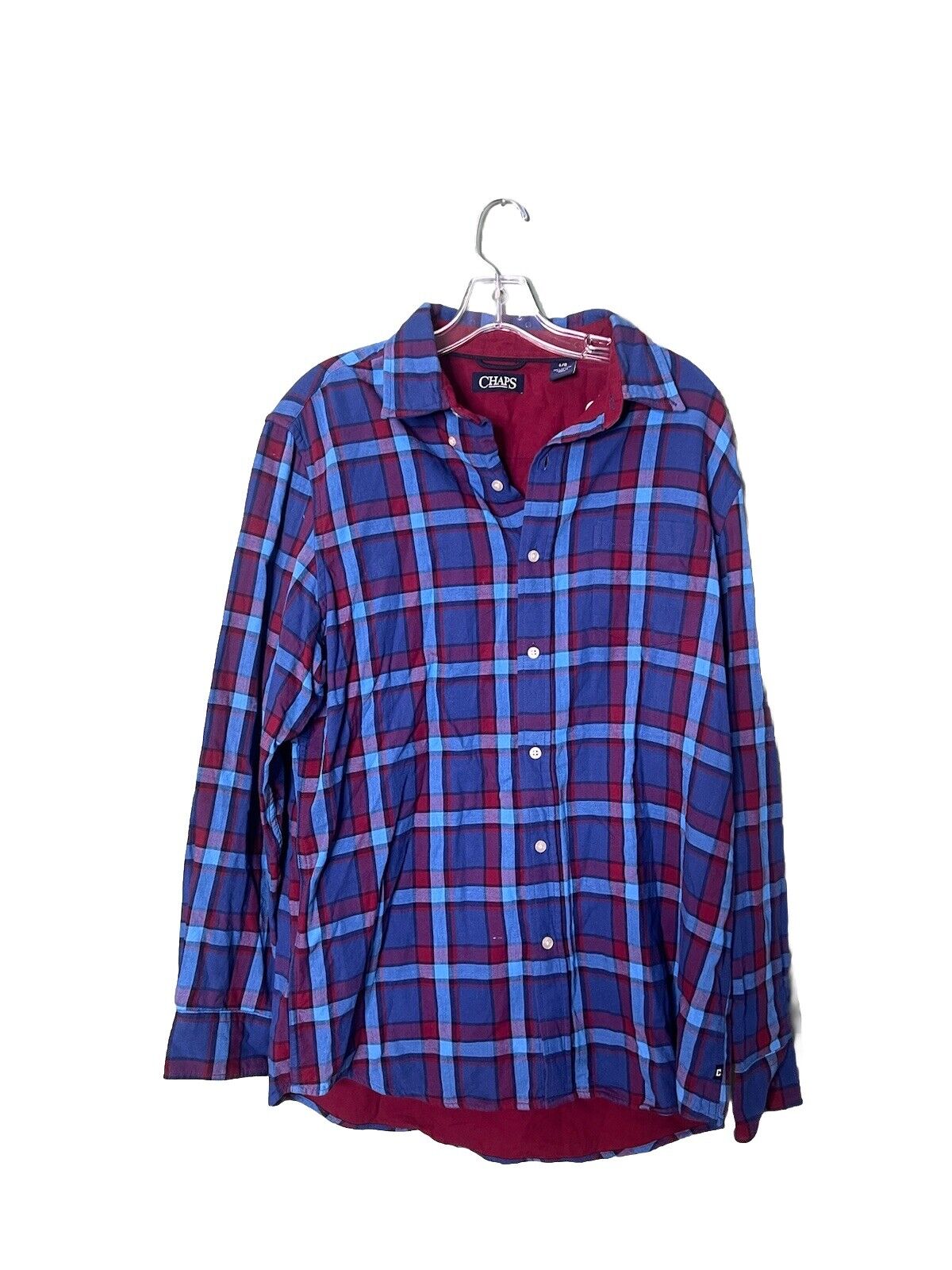 Champs Blue And Red button down shirt size Large