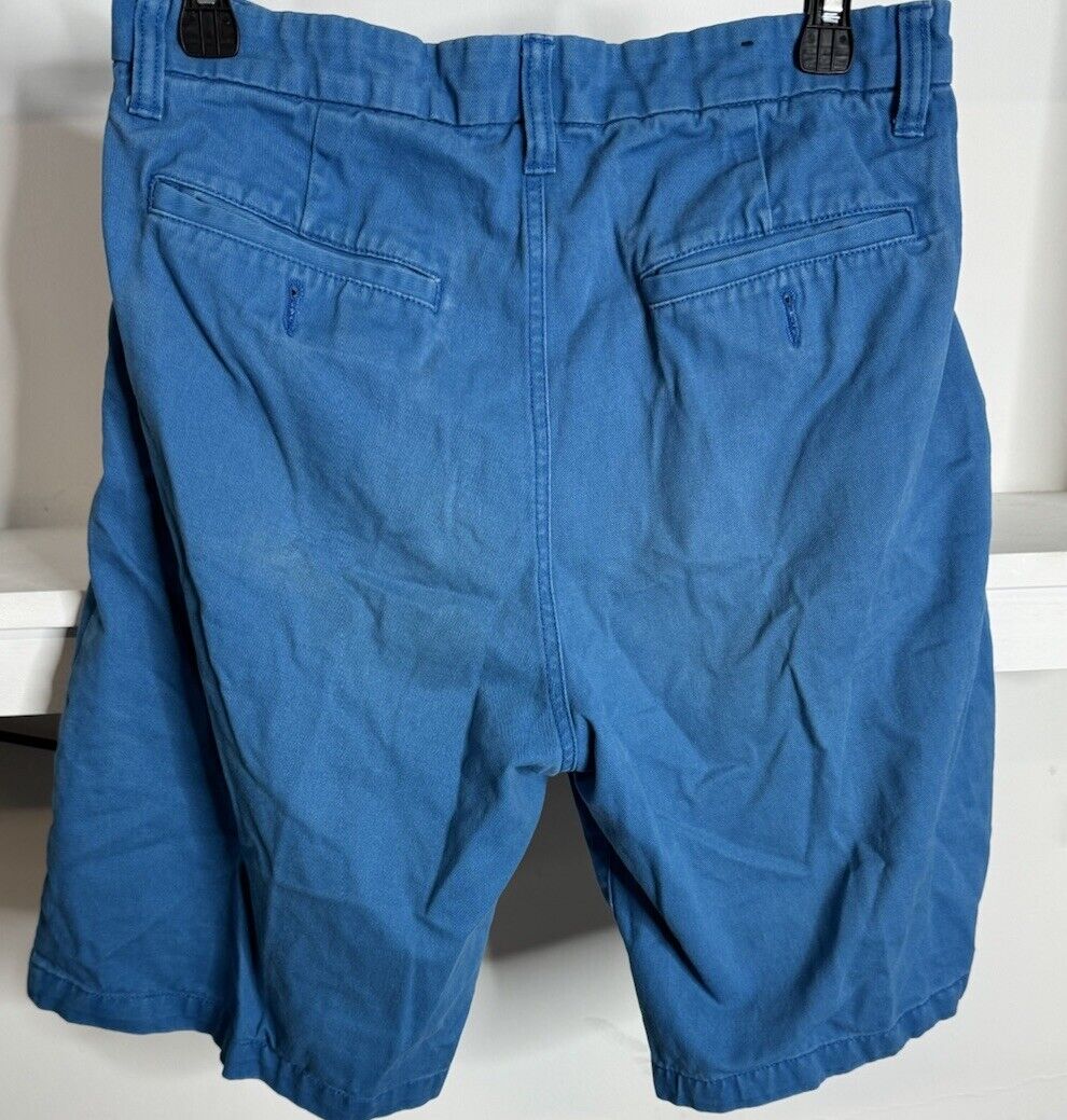 American Heritage Dawson and Brooks Men's 32 Flat Front Shorts Blue