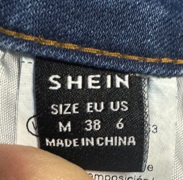 Shein EZwear Women's Jeans Wide Leg Stretch Distressed Size 6