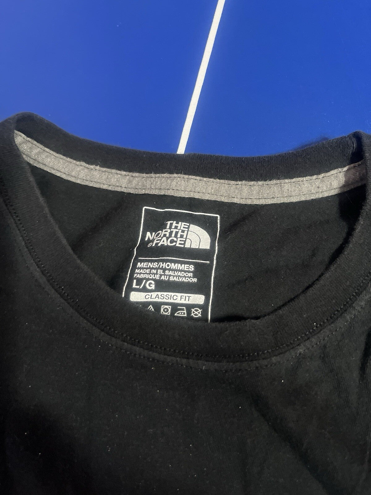 The North Face T-Shirt Men's Size Large Black w/White Logo Pullover Lightweight