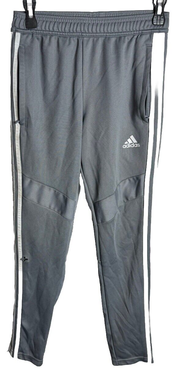 Adidas Pants Boys Medium Size 10/12 Pockets White Logo Kids Youth 24x27
