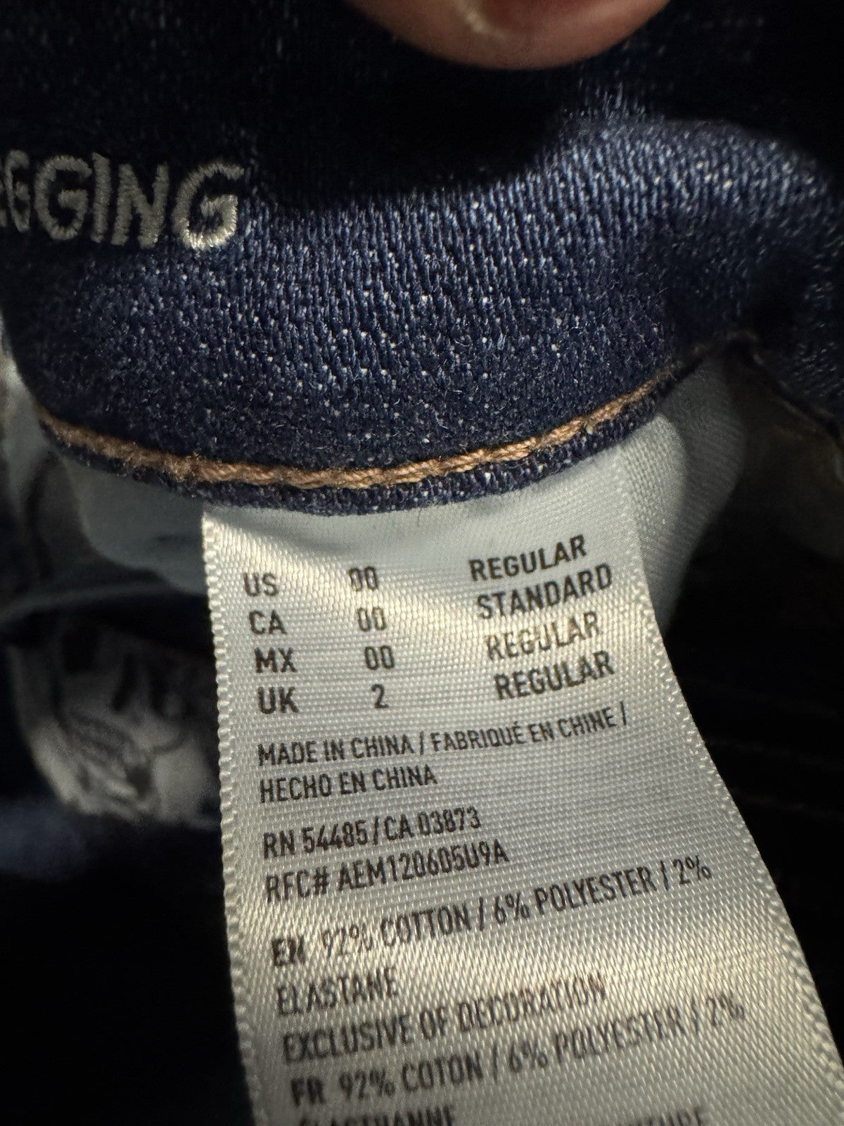American Eagle Outfitters Jegging Jeans Women's 00 Blue Denim Distressed Cotton