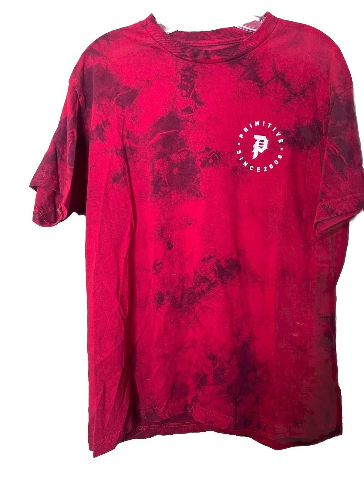 Primitive T Shirt Mens Medium Red Short Sleeve Casual Logo Tie Dye Skate Surf