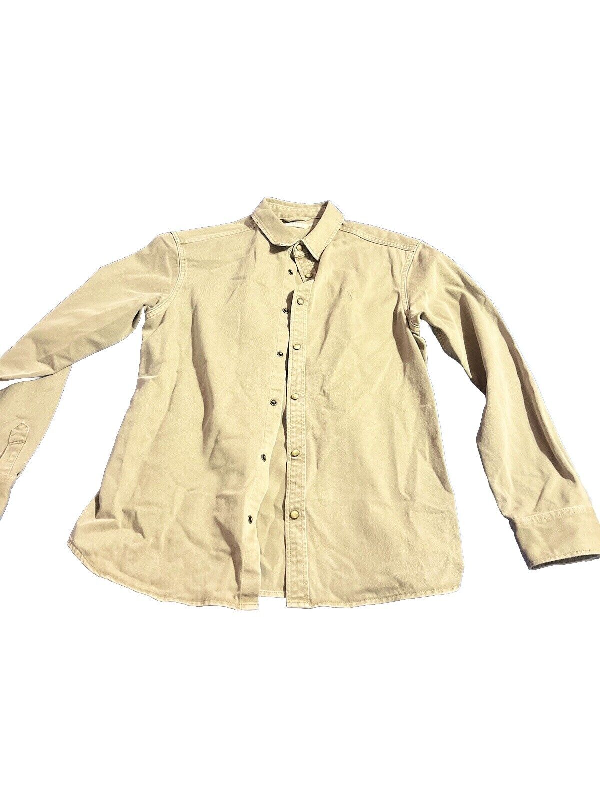 All Saints Shirt Adult Small Gray Redondo Long Sleeve Button Up Cotton Mens S,