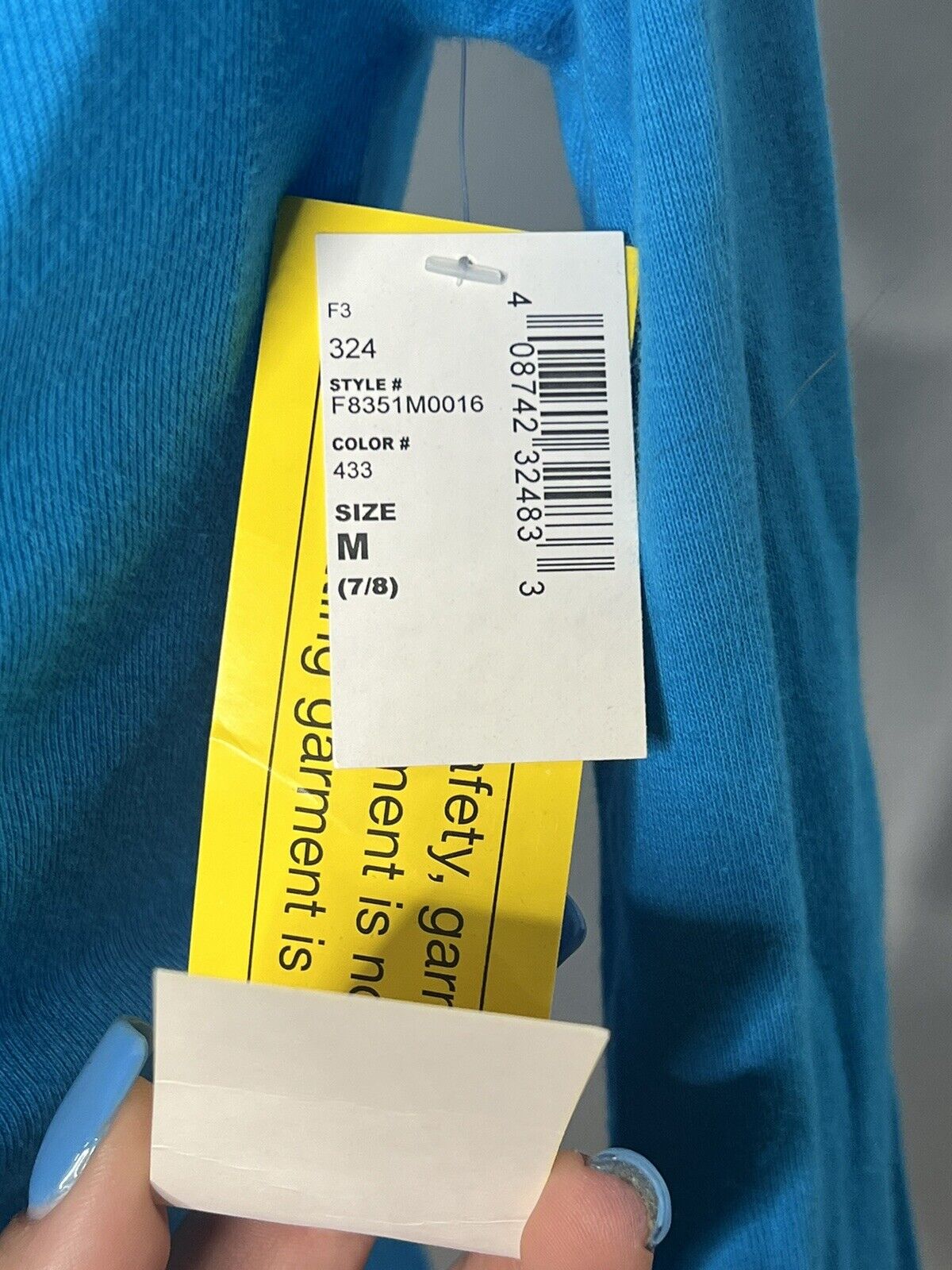 Childrens Place Girls Med 7/8 Blue Long Sleeve Sleeve Shirt