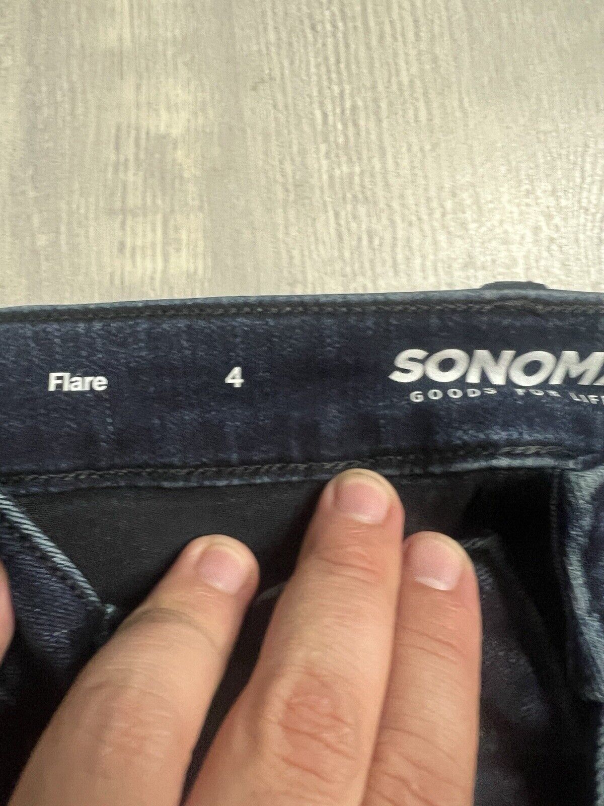 Sonoma Goods For Life Straight Leg Jeans Women's 4 Blue Dark Wash