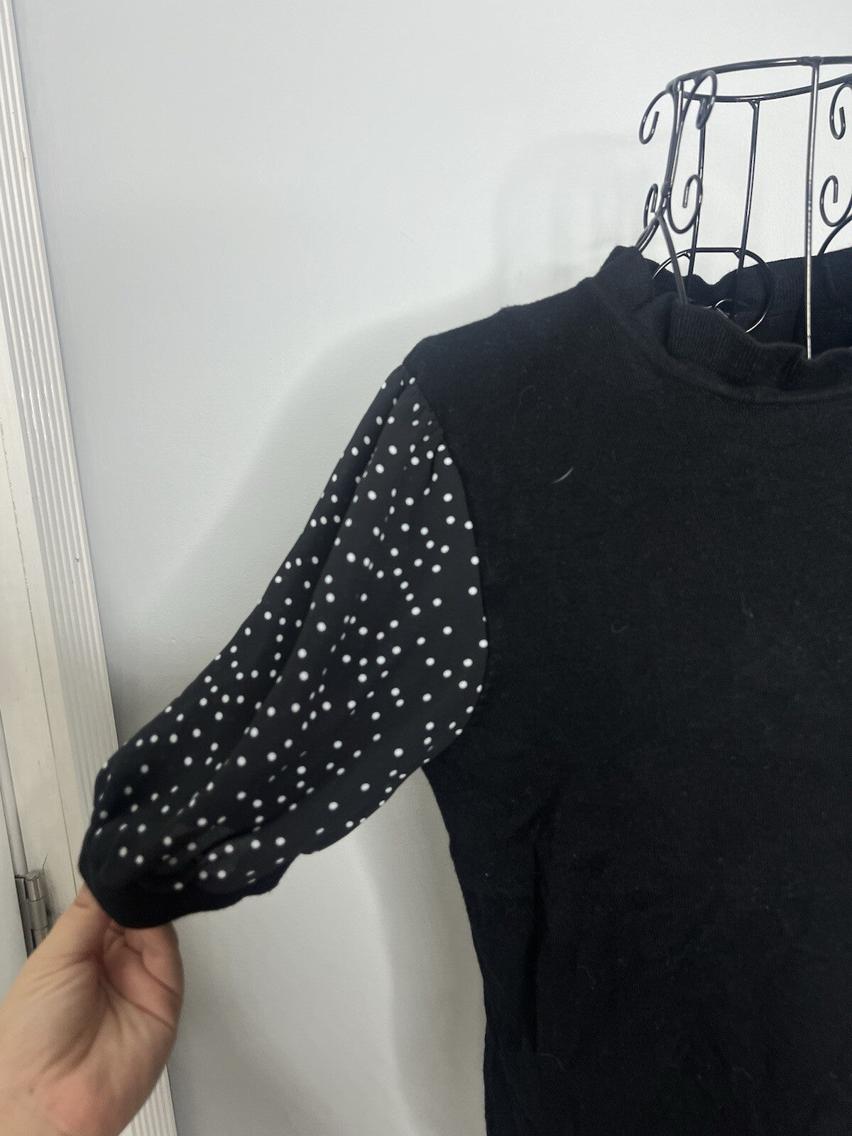 Women's Adrianna Papell Black Par Top in Size Small
