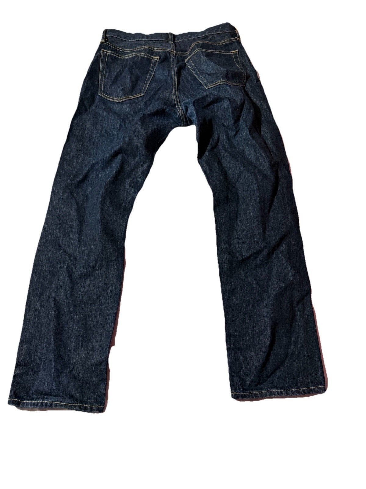 Uniqlo 33x32 Dark Wash Jeans Straight Denim 100% Cotton EUC
