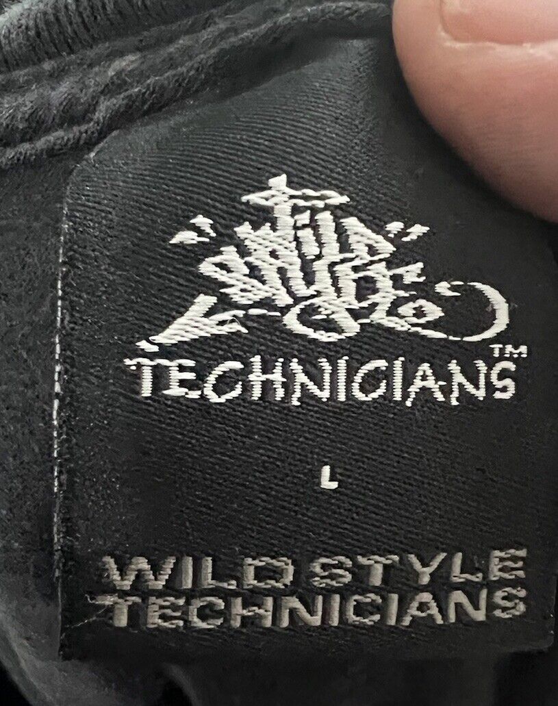 Wildstyle Technicians Shirt Black Large Rare Graft Graffiti Hip Hop