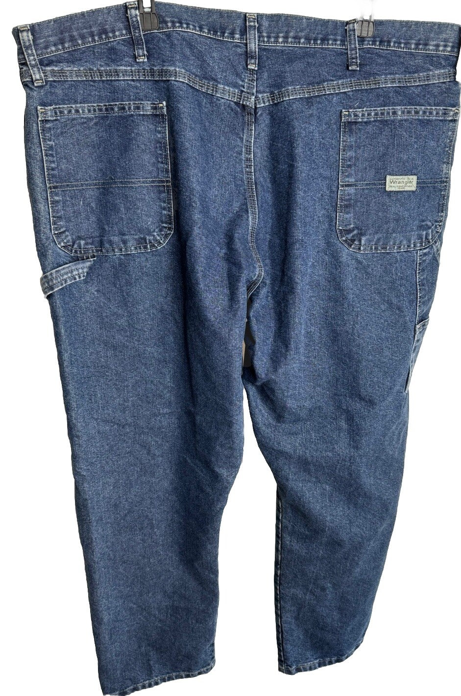 Wrangler Riggs WorkWear Men's 46x30 Relaxed Fit Jeans Carpenter Blue Denim