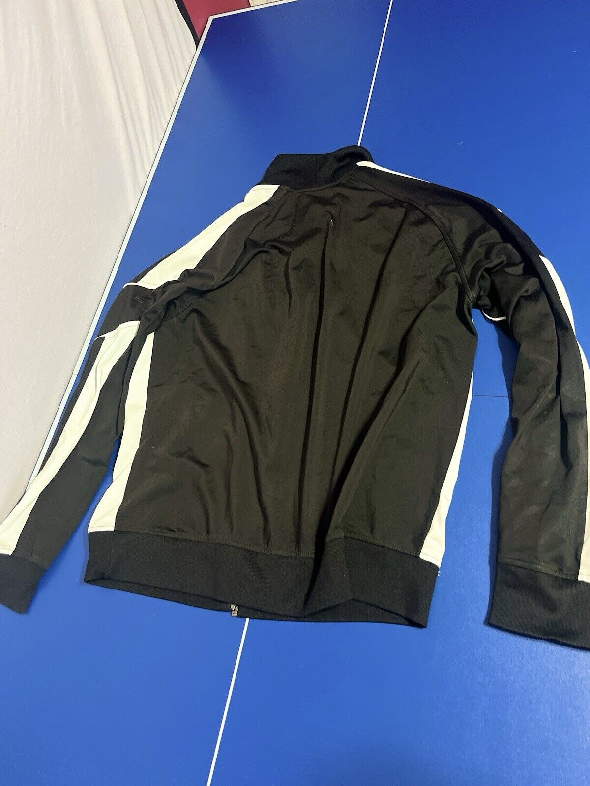 PUMA Mens Graphic Tracksuit Top Jacket Large Black Colourblock Polyester