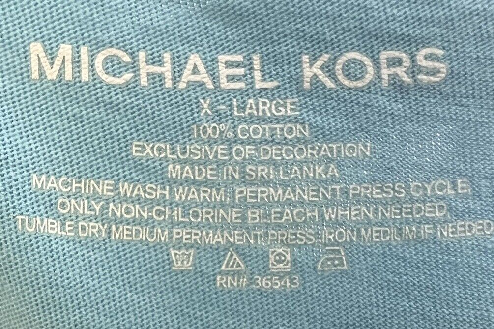 Michael Kors T-Shirt Men's XL Short Sleeve V-Neck Graphic