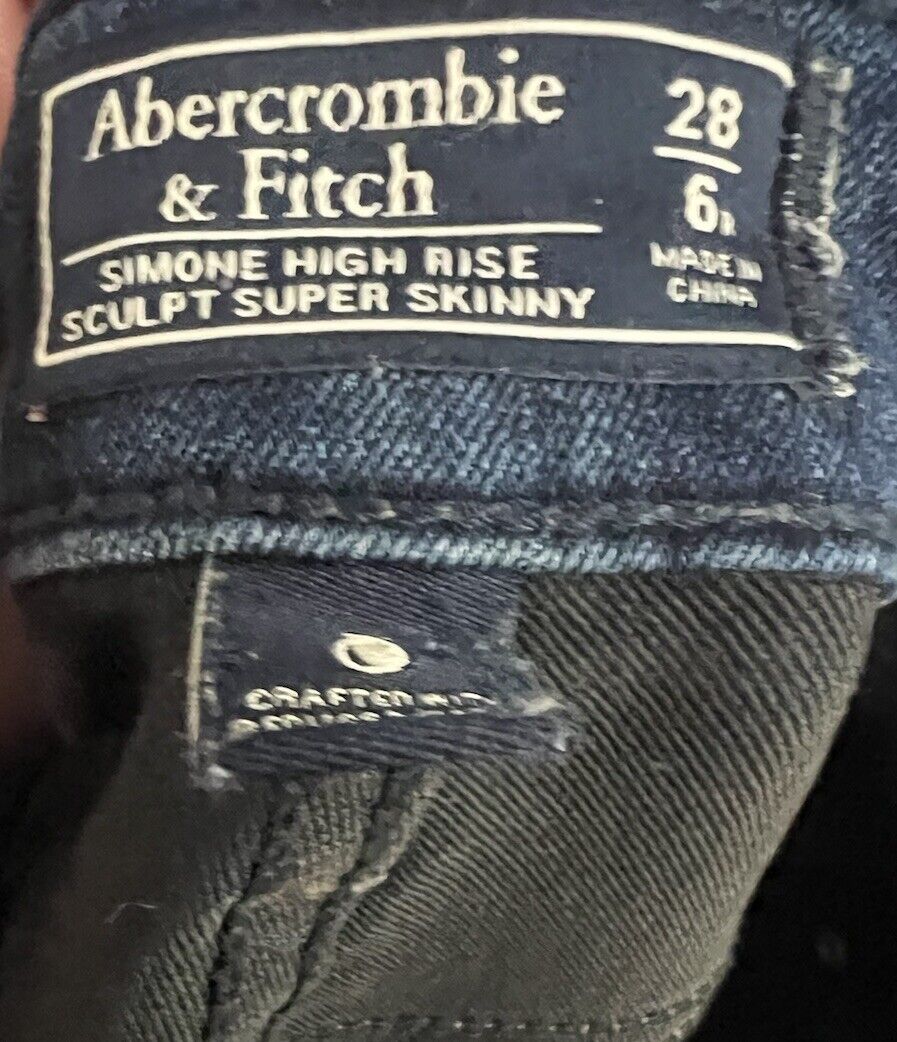 Abercrombie Fitch Jeans Womens 28/6 Simone High Rise Sculpt Skinny