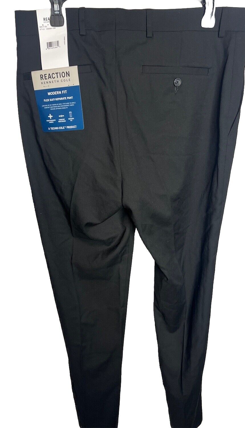 Kenneth Cole Reaction Men's 32x32 Slim Fit Dress Pants Stretch Black NEW