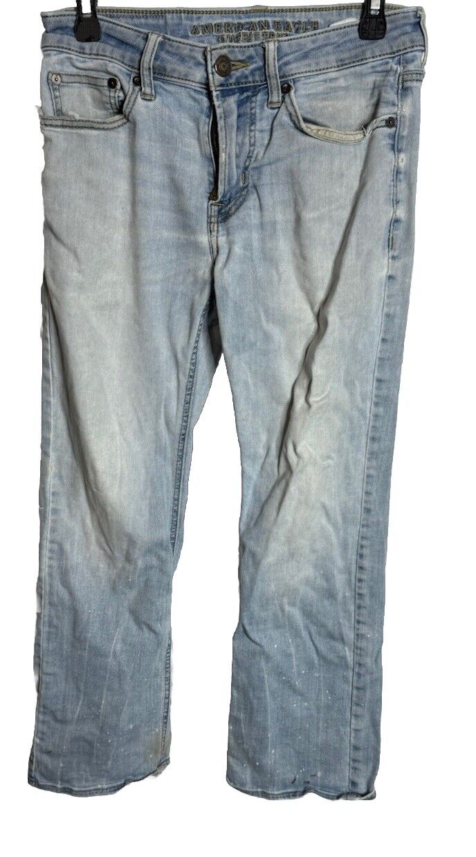 American Eagle Mens Athletic Skinny AirFlex Jeans 28x28 Medium Wash Denim
