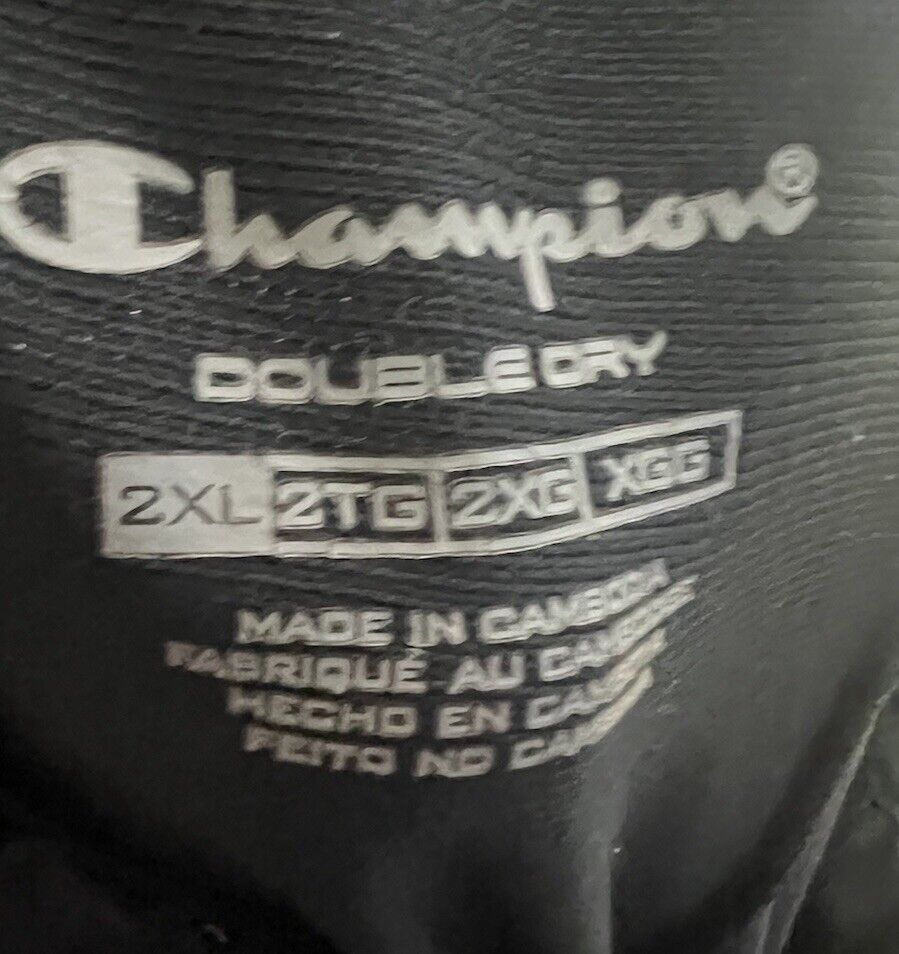 Champion Track Pants Men's Sz 2XL Double Dry Straight Leg Embroidered Logo