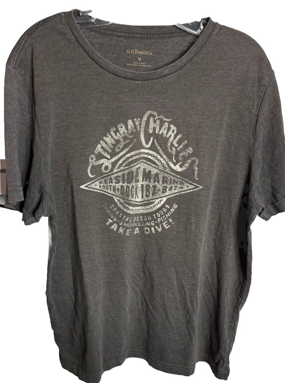 Men's G.H.Bass & Co. Cotton Blend Short Sleeve Graphic Tshirt Medium