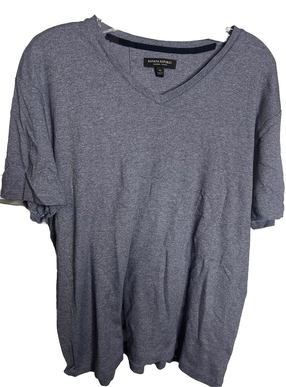 Banana Republic Men’s Short Sleeve V-Neck T-Shirt Light Blue Size XL