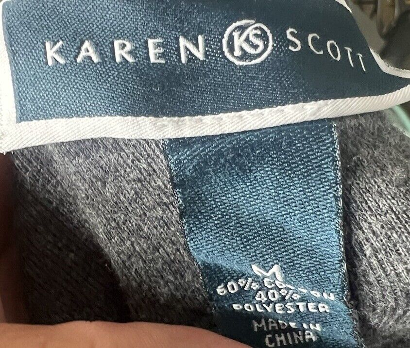 Karen Scott Women's Pullover T Shirt Top Size Med Short Sleeve Boat Neck
