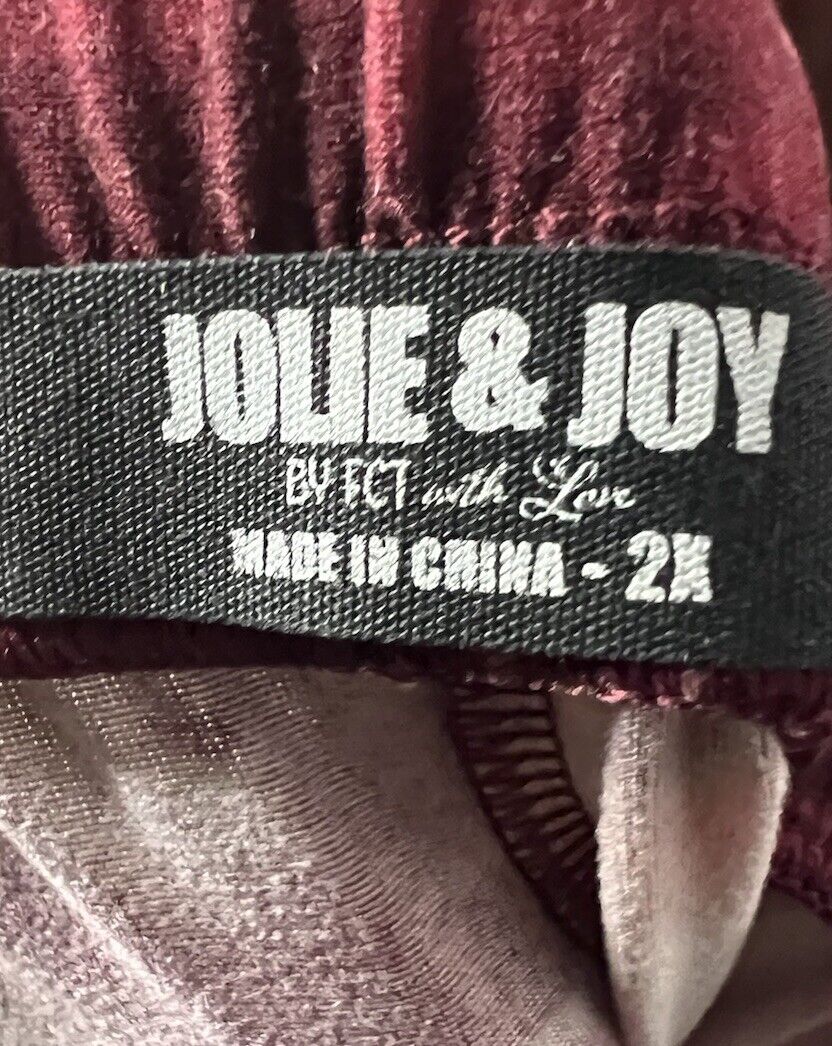 Jolie & Joy Tye Dye Soft Velour Lounge Jogger Pants Size 2X Women’s