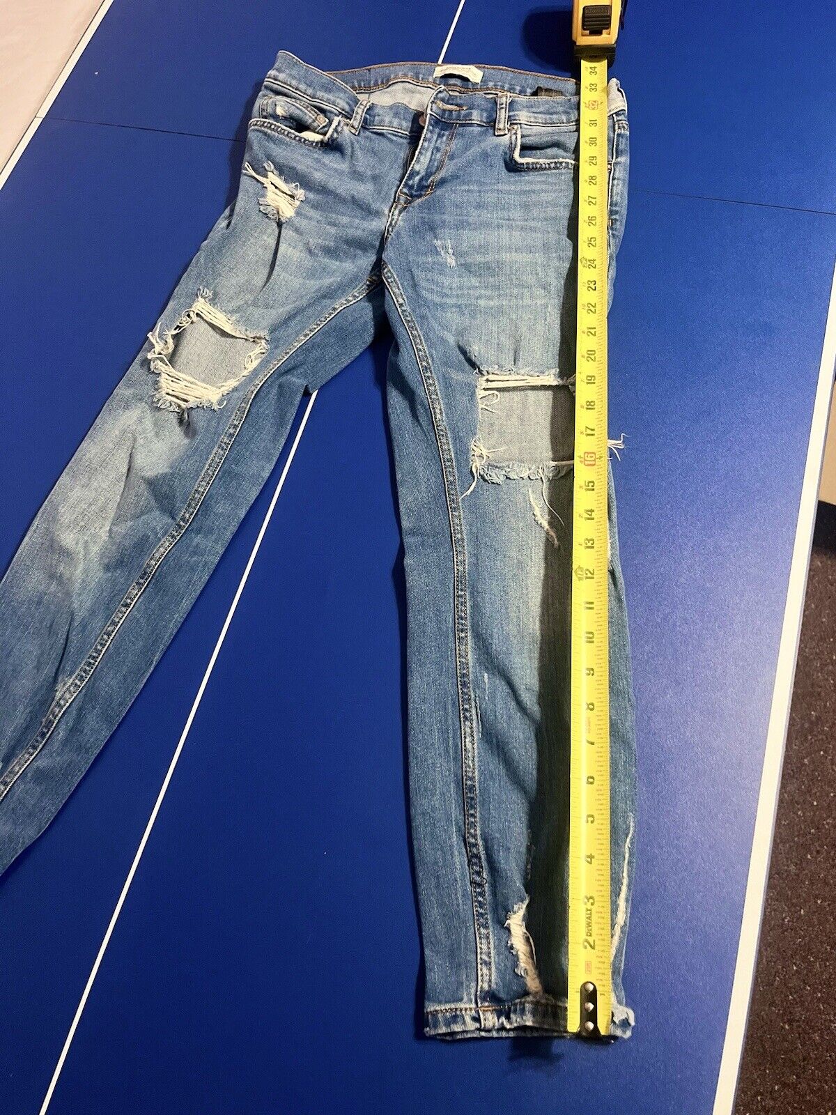 zara woman premium denim collection, Girls Size 4, Designer Denim Jeans, Ripped