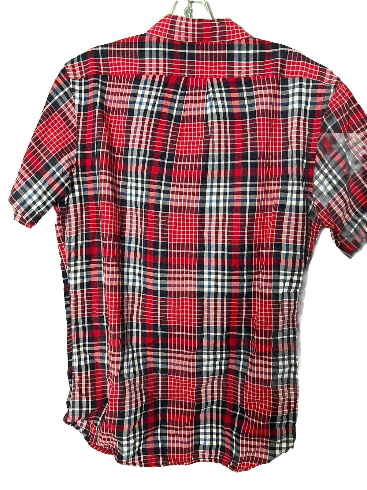 Old Navy Shirt Mens Large Plaid Button Down Short Sleeve
