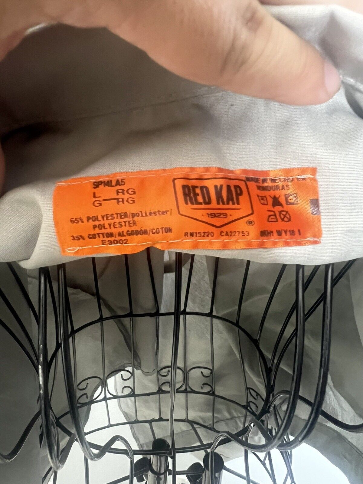 Red Cap Men’s Long Sleeve Work Shirt Size L