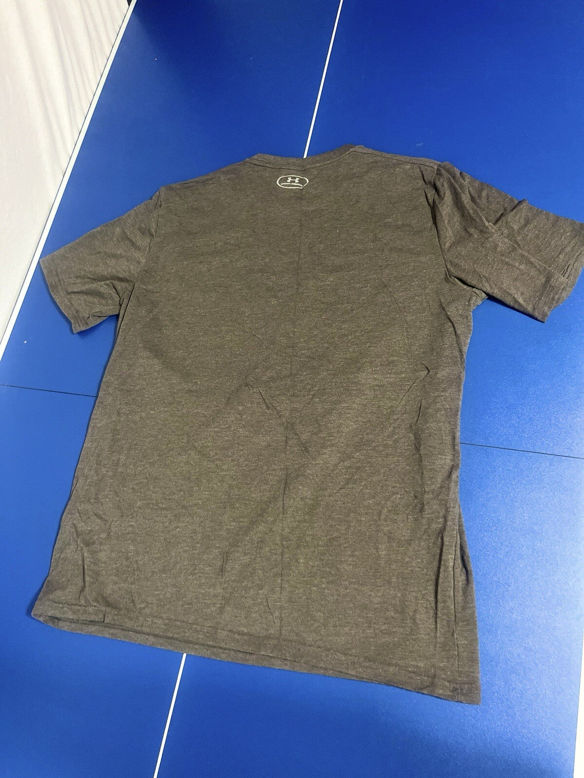 Under Armour Shirt Mens Large Gray Loose Fit Heatgear Logo