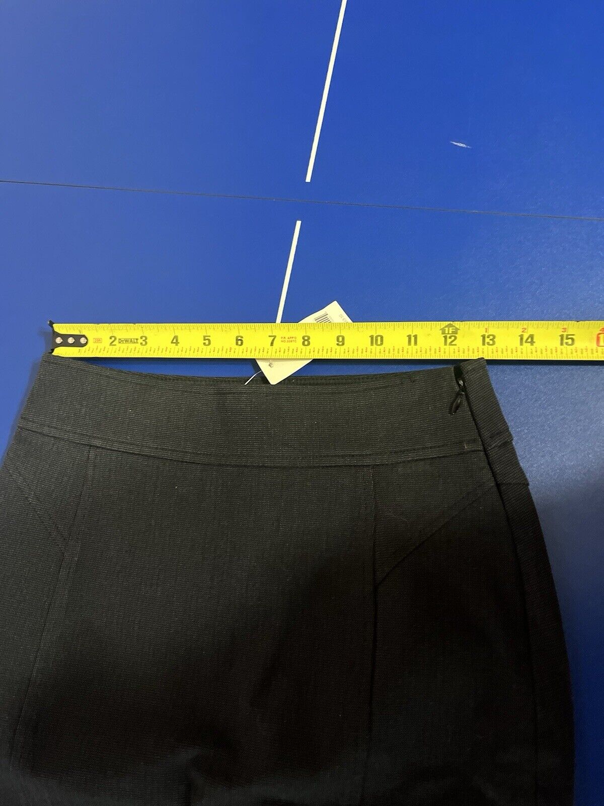 Banana Republic Skirt Womens Size 0 Black Pencil Short Lined Eyelets Side Zip