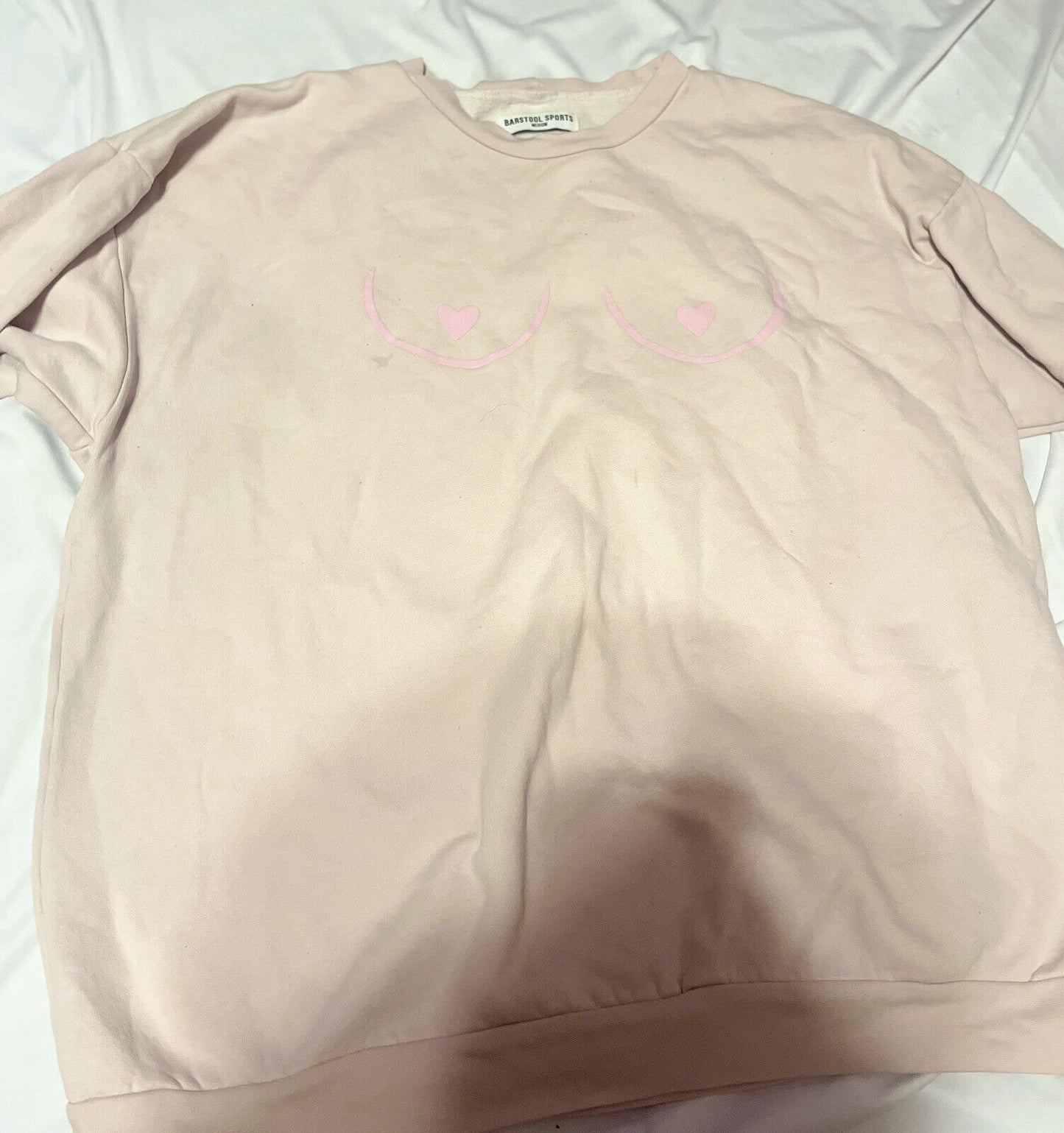 Barstool Sports Sweatshirt, Pink, You’re The Tits, High Quality Pullover, Rare