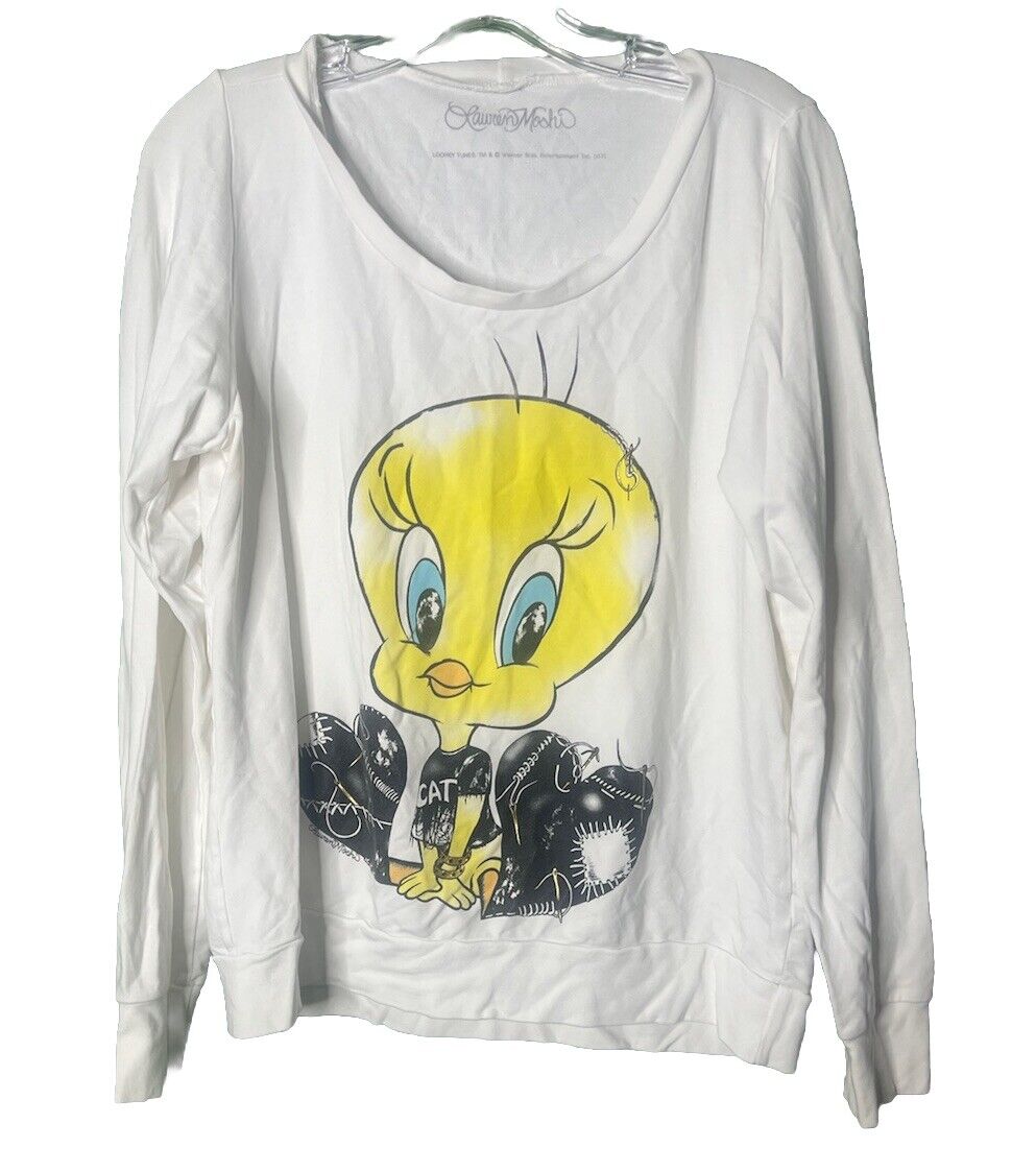 Tweety Bird - Size Medium-Long Sleeve T-Shirt - Looney Tunes Warner Bros