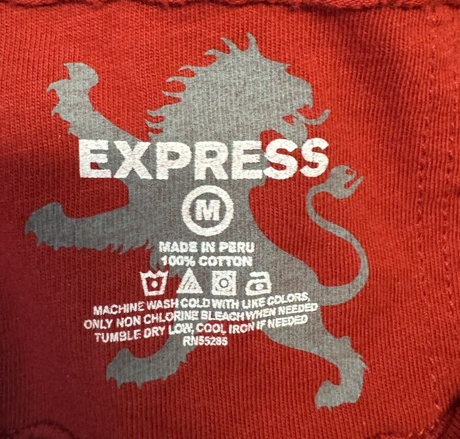 Express Mens Shirt Long Sleeve Crew Neck Size Medium