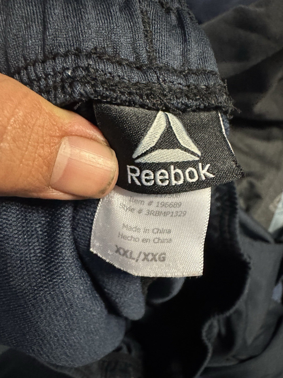 Rebook Soft Knit Blue Pocket Sweatpants Gym Mens 2XL