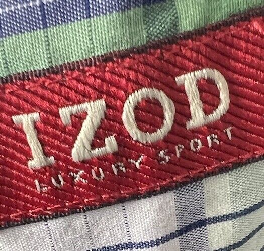 Izod Mens Shirt Large Button Down Short Sleeve Shirt