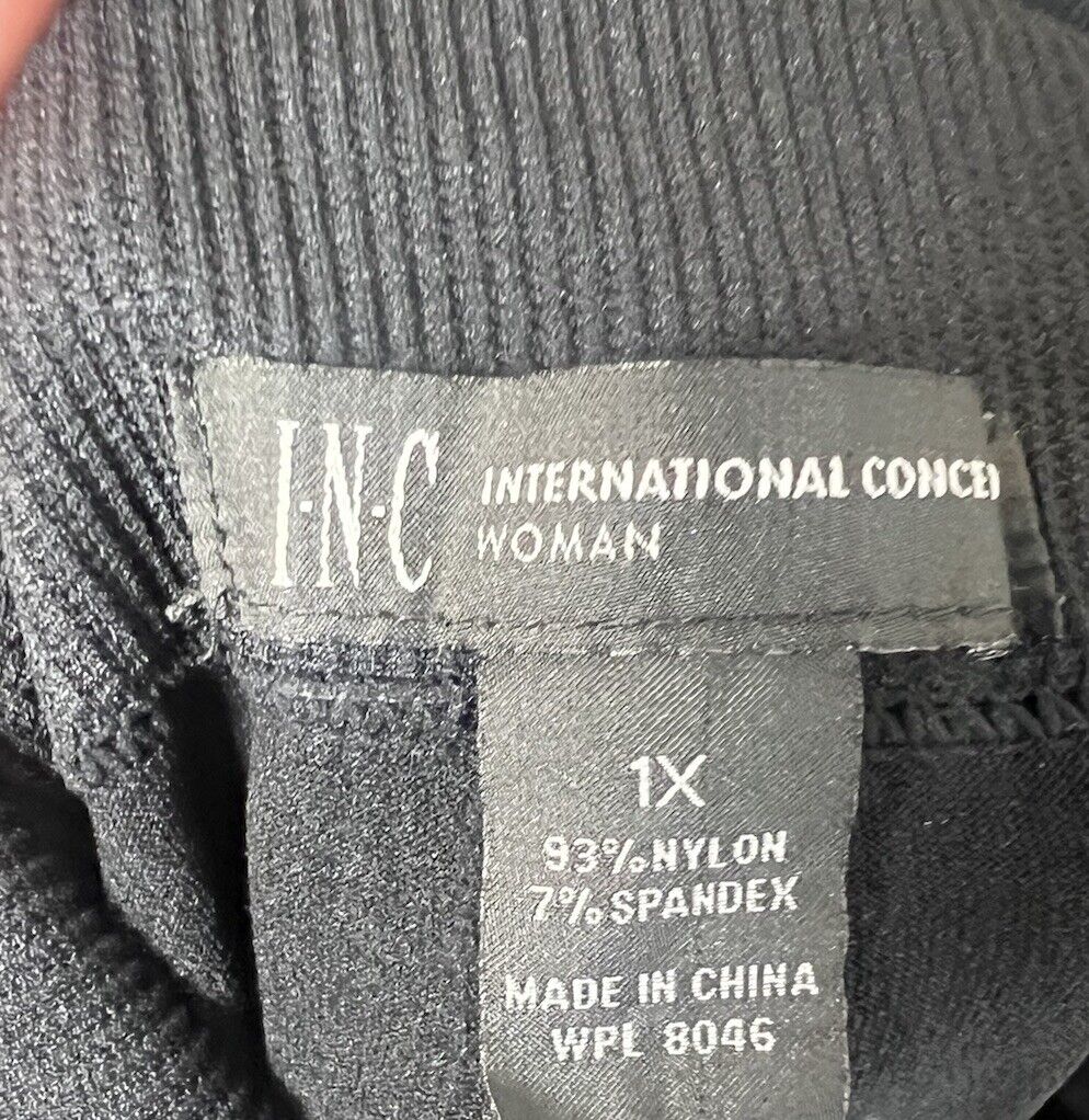 I.N.C Studio Woman Womens Pull On Capri Pants Plus Size 1X Black