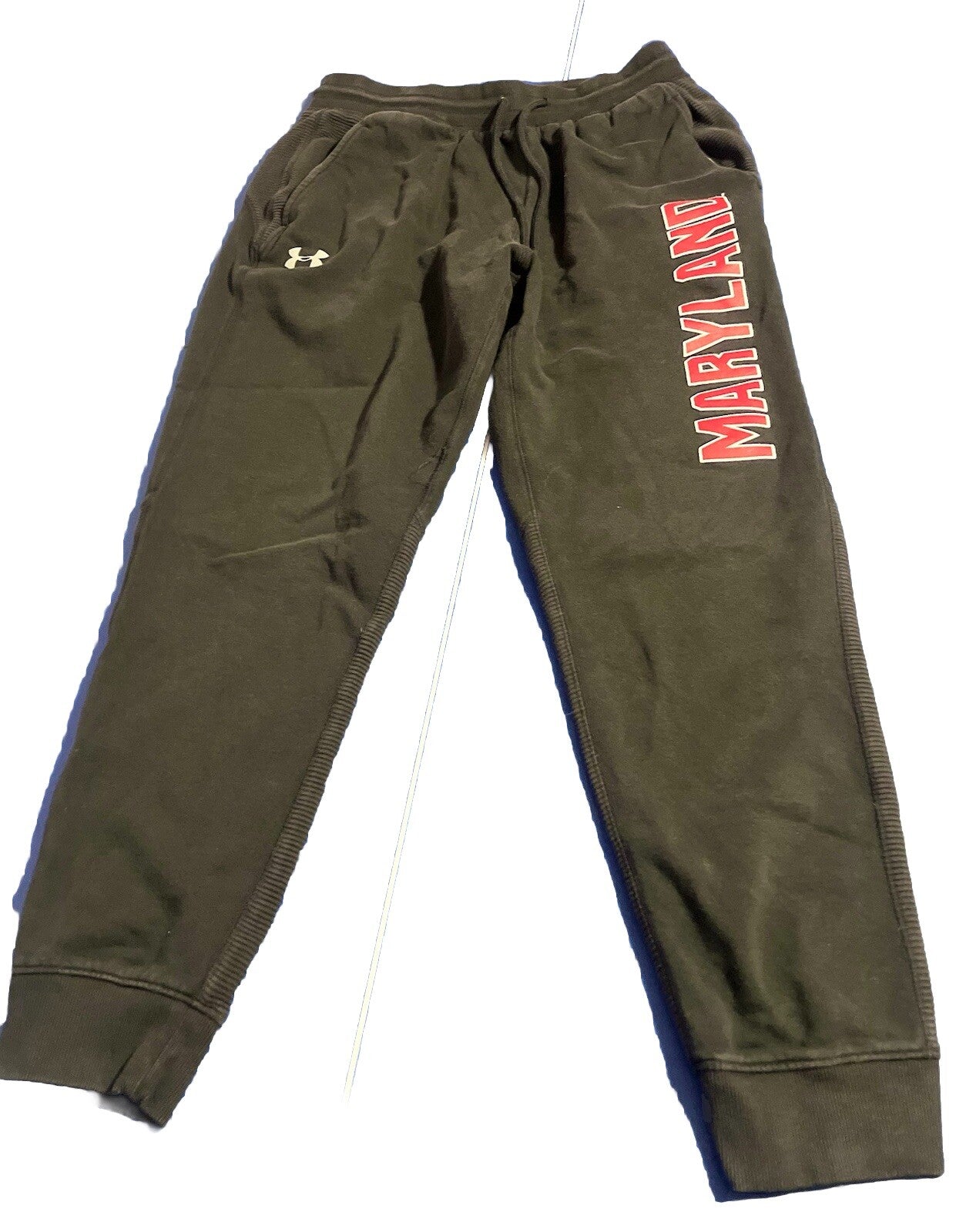 Under Armor Sweatpants, Black,Men’s Size Large, Loose Fit,Maryland Design,Rare