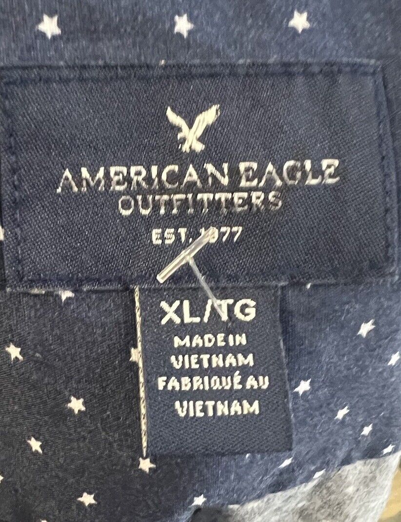 American Eagle Blue Button Down Shirt Size XL