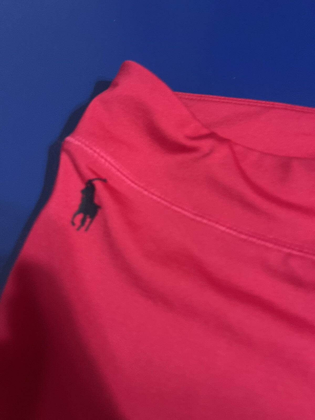 POLO RALPH LAUREN Girls Large 12-14 pink blue white Stretch Bike Shorts nwt