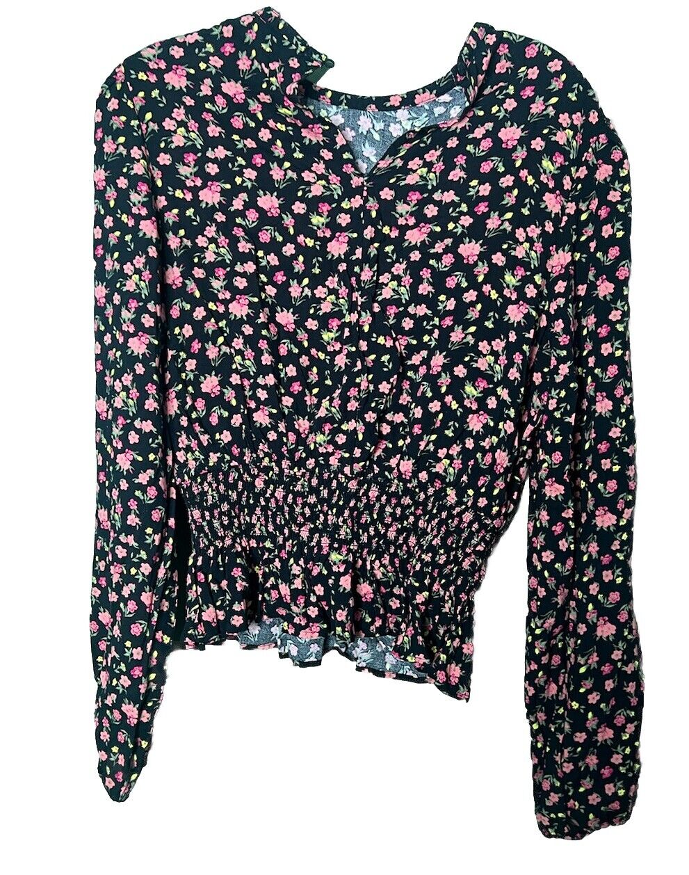 Arizona Jean Co Womens Floral Long Sleeves Size Medium