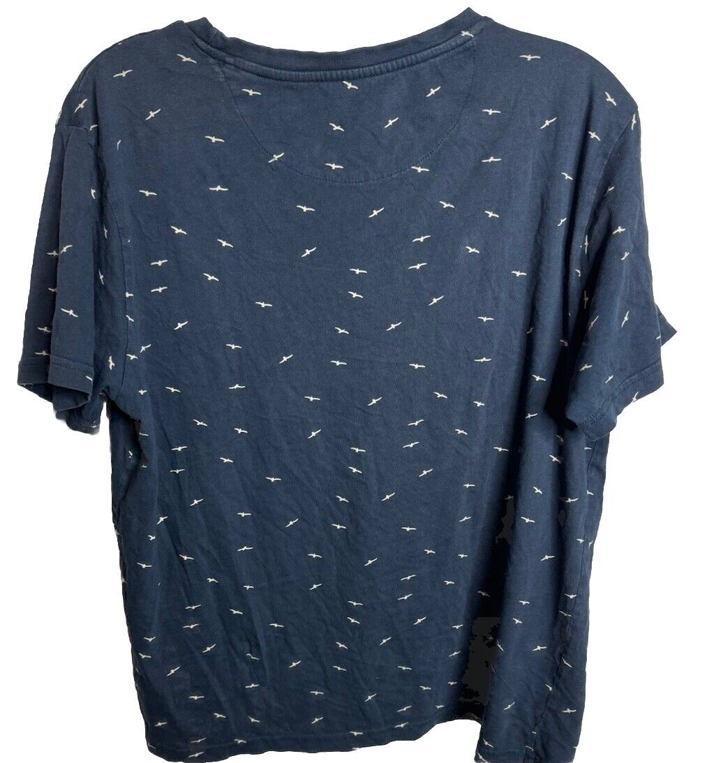 Mens Ricky Singh Denim Flower Tshirt Size Medium