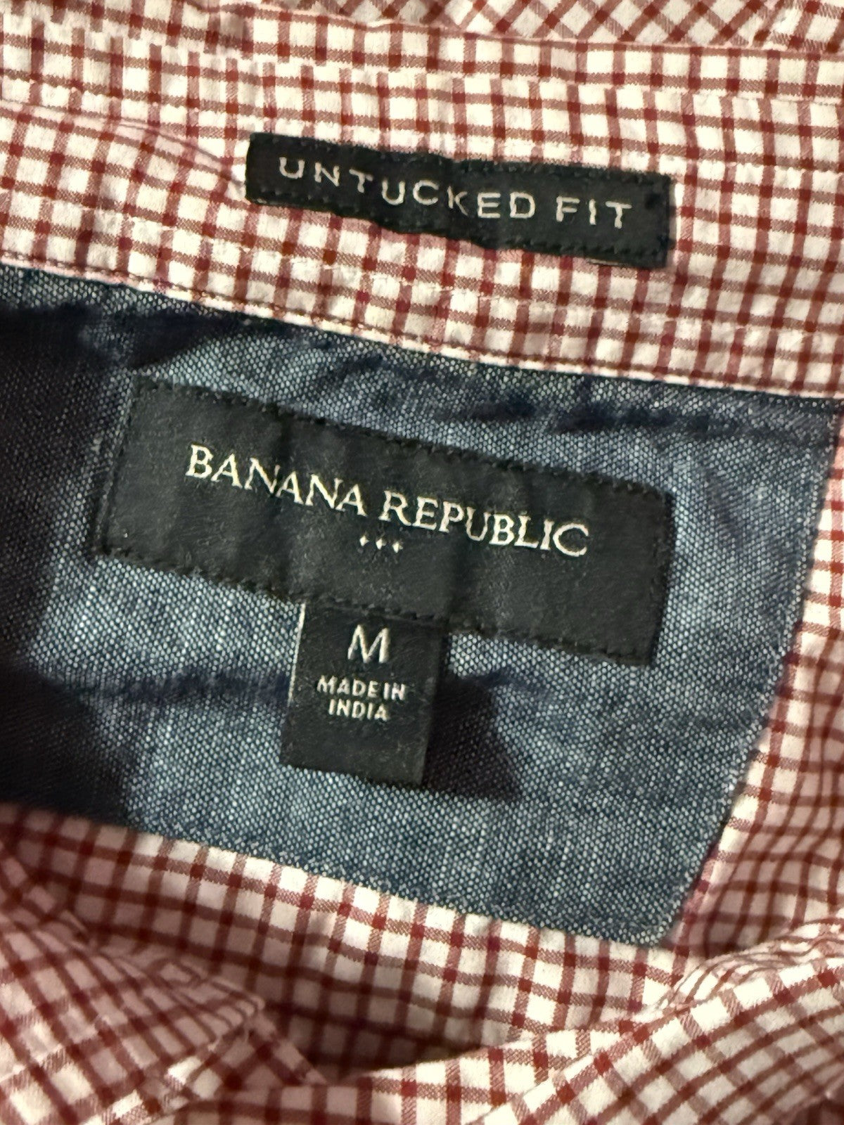 Banana Republic Men Long Sleeve Shirt Untucked Fit M