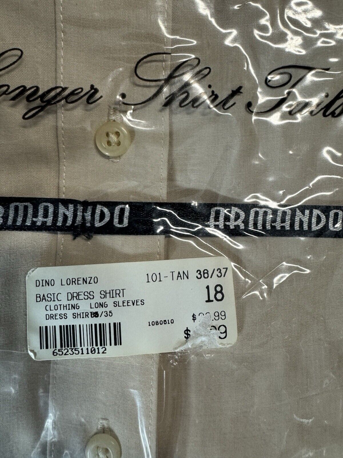 ARMANDO MEN BUTTON DOWN SHIRT Size 18 36/37